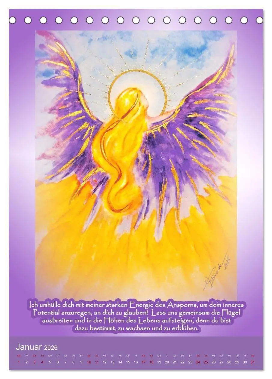 Bild: 9783516666045 | Schutz und Licht: Engelbilder mit Botschaften (Tischkalender 2026...