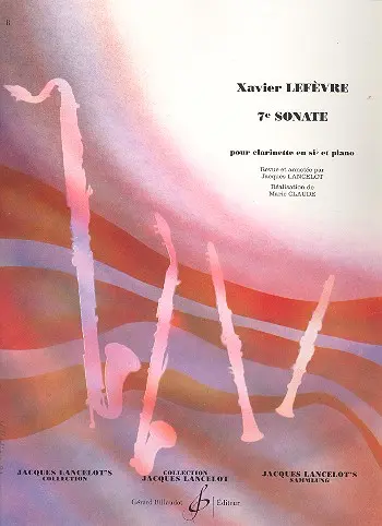 Cover: 9790043016045 | Sonate 7 g-moll | Pour clarinette en si piano - Noten | Xavier Lefèvre