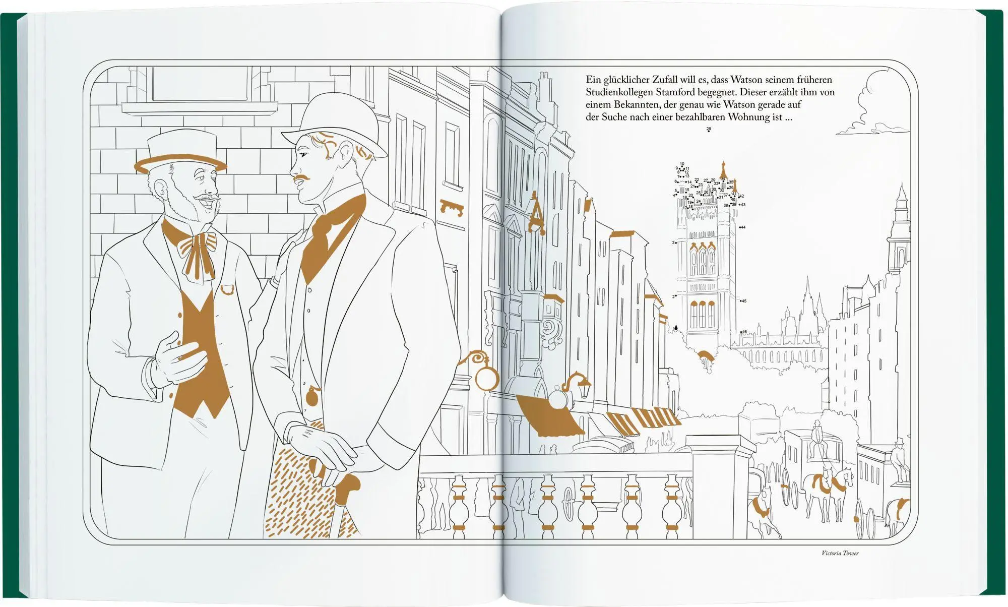 Bild: 4050003956145 | Sherlock Holmes - Das große Punkt-zu-Punkt-Malbuch | Ludovic Sallé