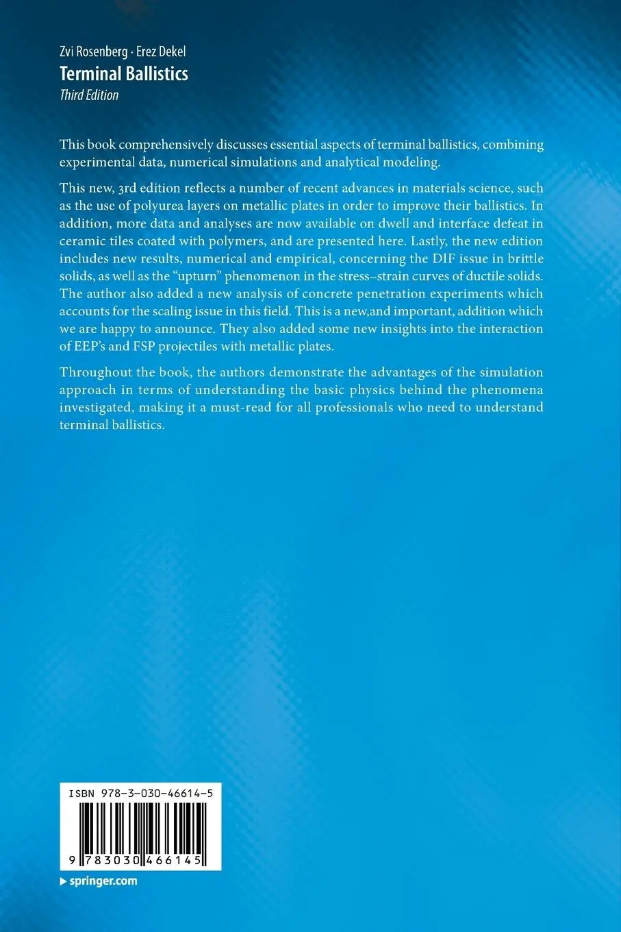 Rückseite: 9783030466145 | Terminal Ballistics | Erez Dekel (u. a.) | Taschenbuch | xiii | 2021