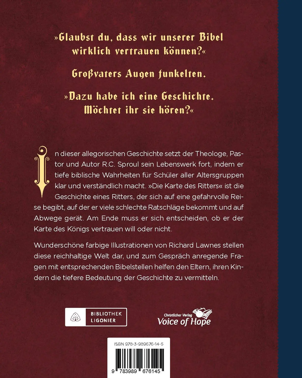 Rückseite: 9783989676145 | Die Karte des Ritters | Robert Charles Sproul | Buch | 44 S. | Deutsch