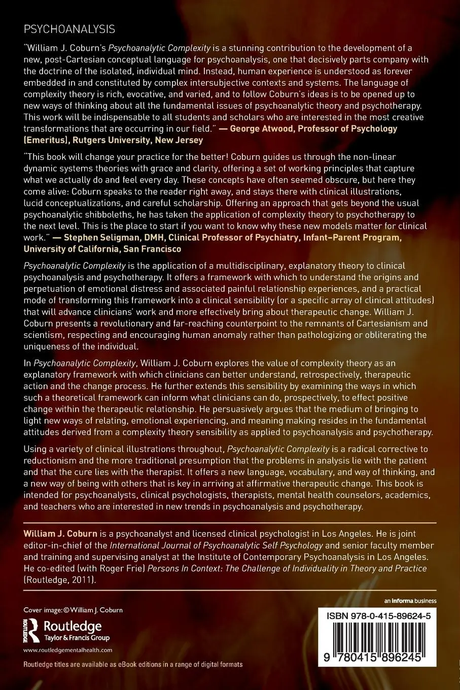 Rückseite: 9780415896245 | Psychoanalytic Complexity | Clinical Attitudes for Therapeutic Change