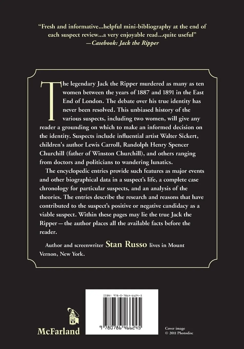 Rückseite: 9780786466245 | The Jack the Ripper Suspects | Stan Russo | Taschenbuch | Englisch