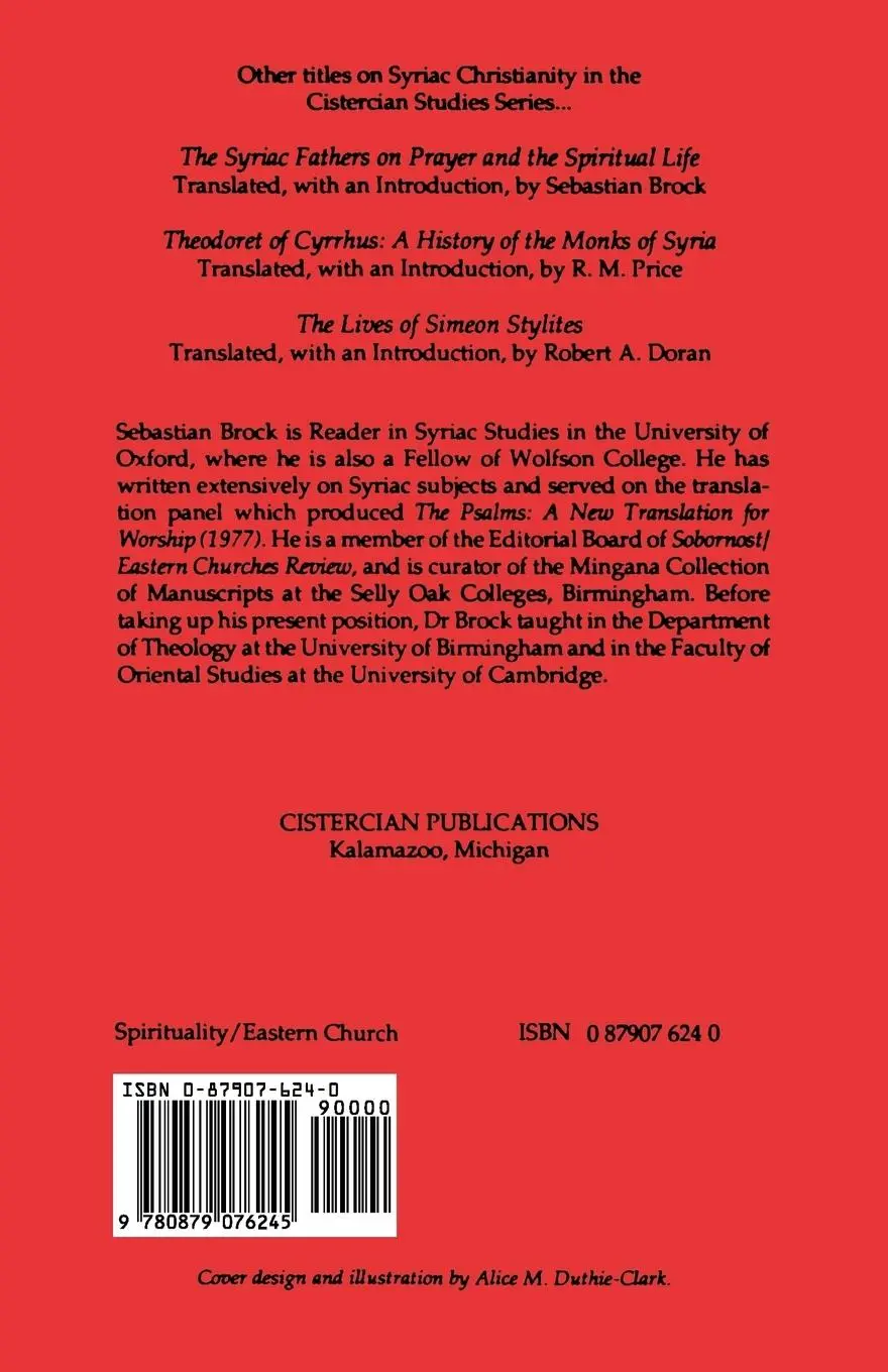 Rückseite: 9780879076245 | The Luminous Eye | Sebastian P. Brock | Taschenbuch | Englisch | 1992