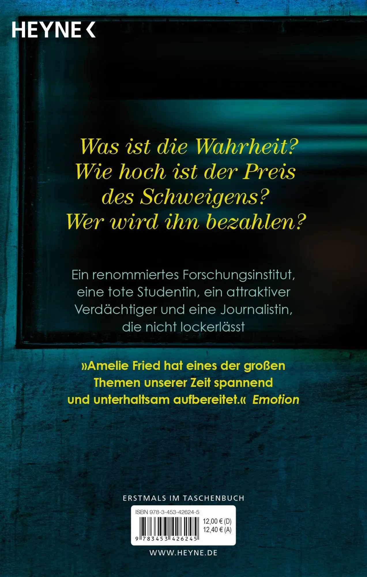 Bild: 9783453426245 | Die Spur des Schweigens | Roman | Amelie Fried | Taschenbuch | 496 S.