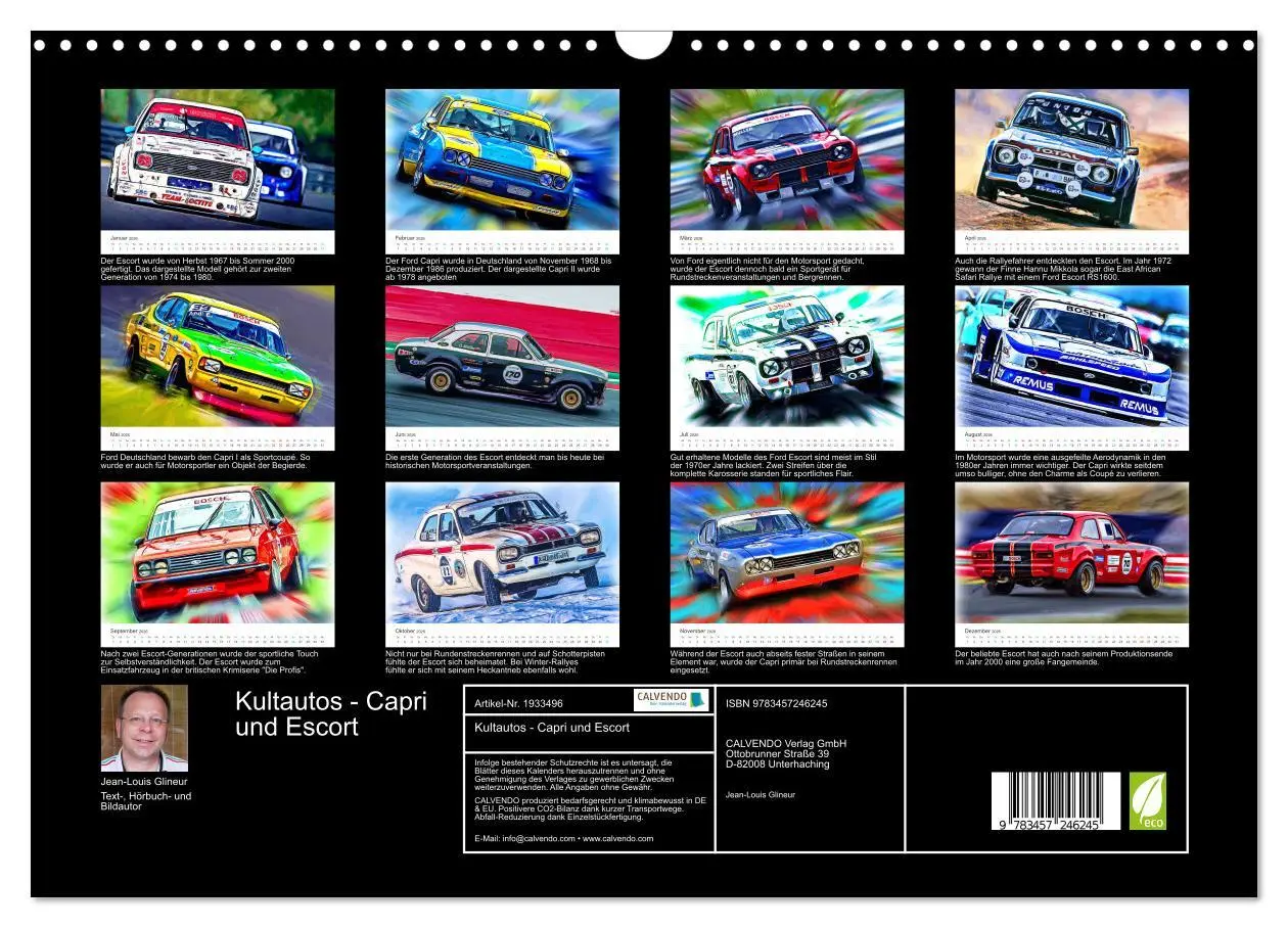 Bild: 9783457246245 | Kultautos - Capri und Escort (Wandkalender 2026 DIN A3 quer),...