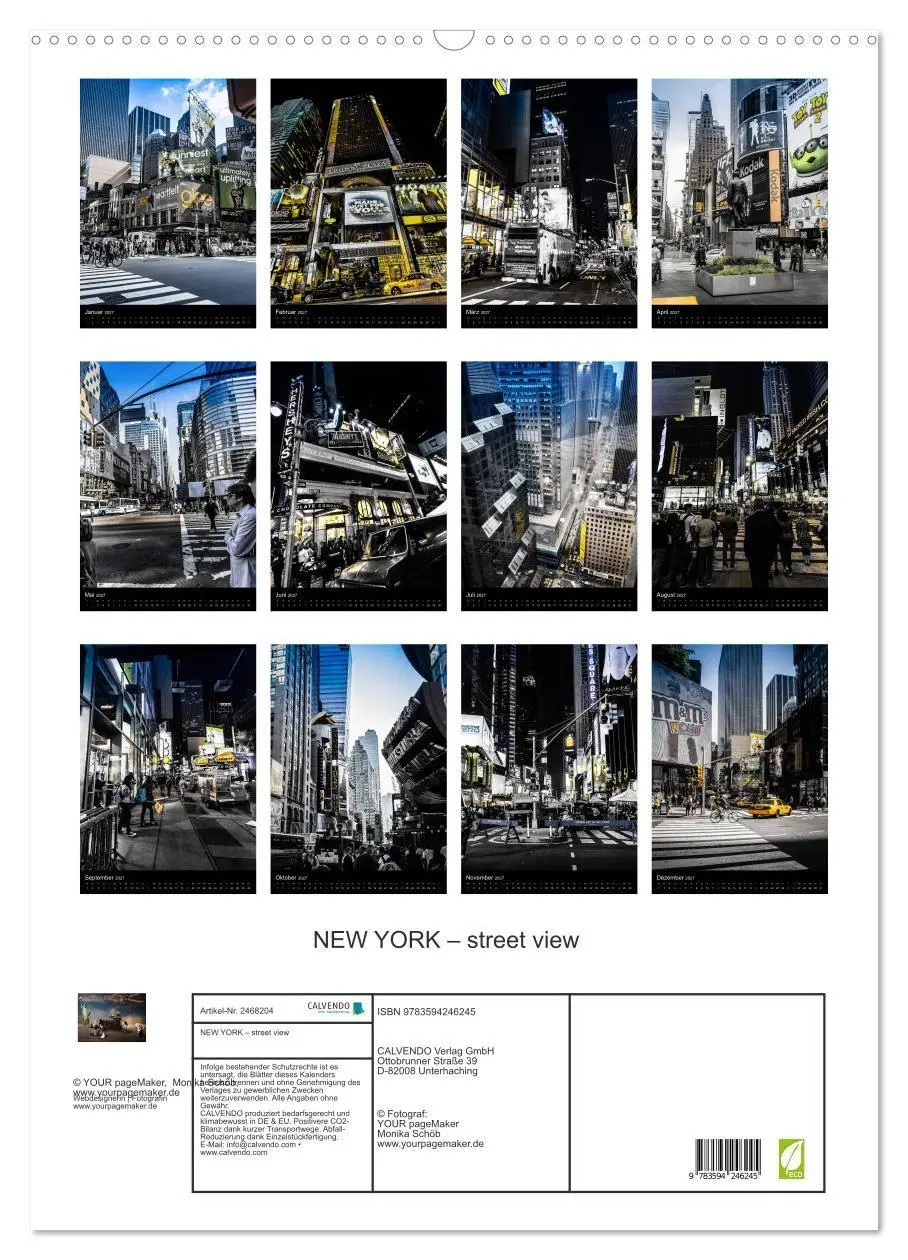 Bild: 9783594246245 | NEW YORK - street view (Wandkalender 2027 DIN A2 hoch), CALVENDO...