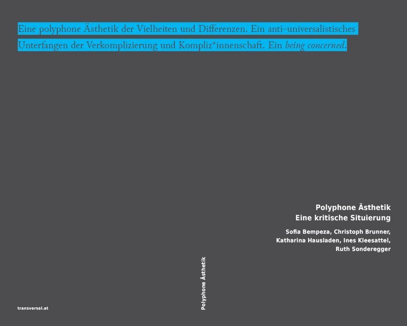 Cover: 9783903046245 | Polyphone Ästhetik | Eine kritische Situierung | Bempeza | Taschenbuch
