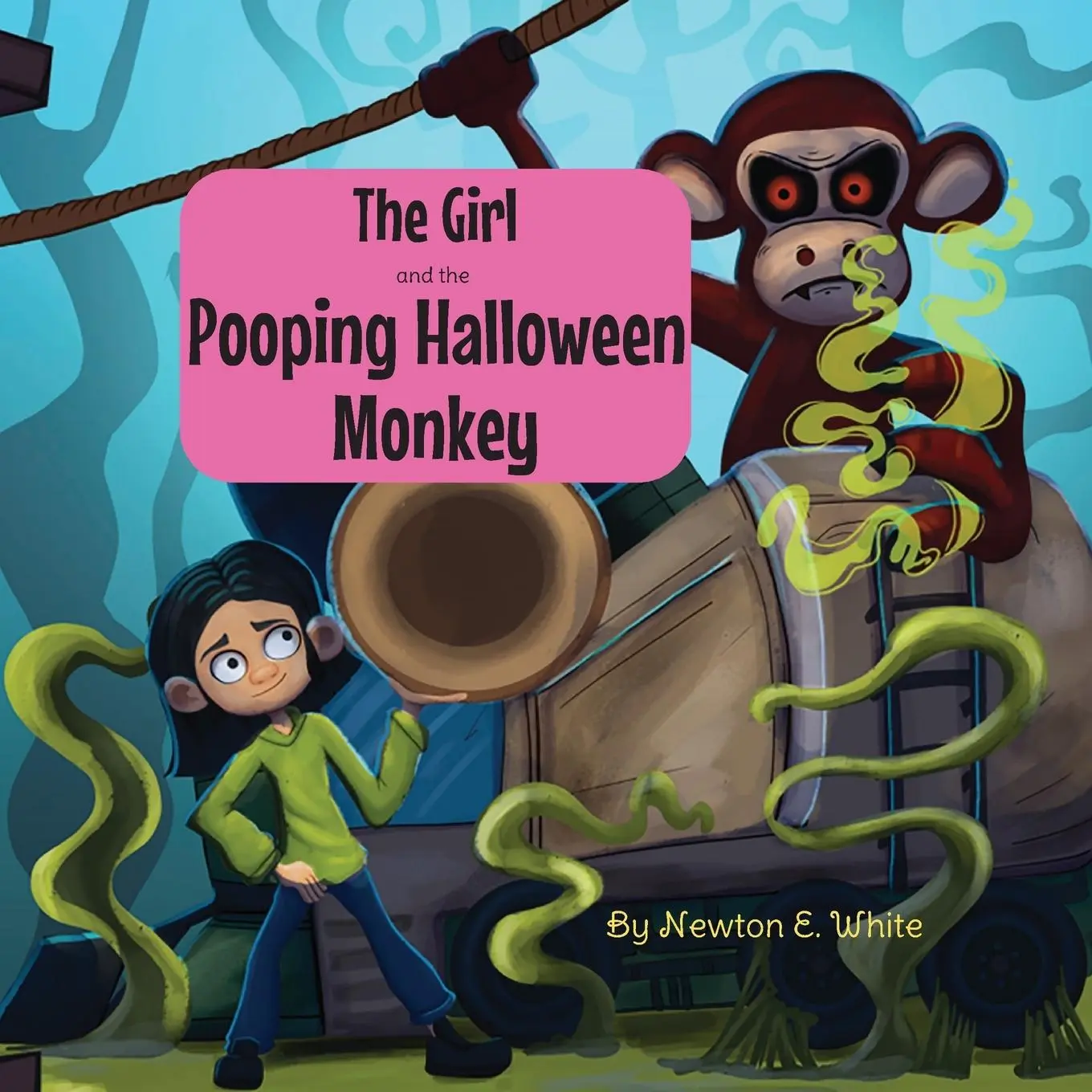 Cover: 9781916656345 | The Girl and the Pooping Halloween Monkey | Newton E White | Buch