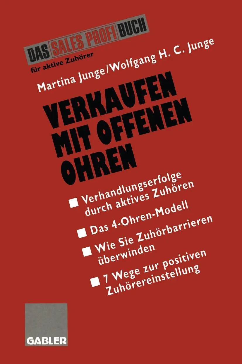 Cover: 9783409196345 | Verkaufen mit Offenen Ohren | Wolfgang H. C. Junge | Taschenbuch