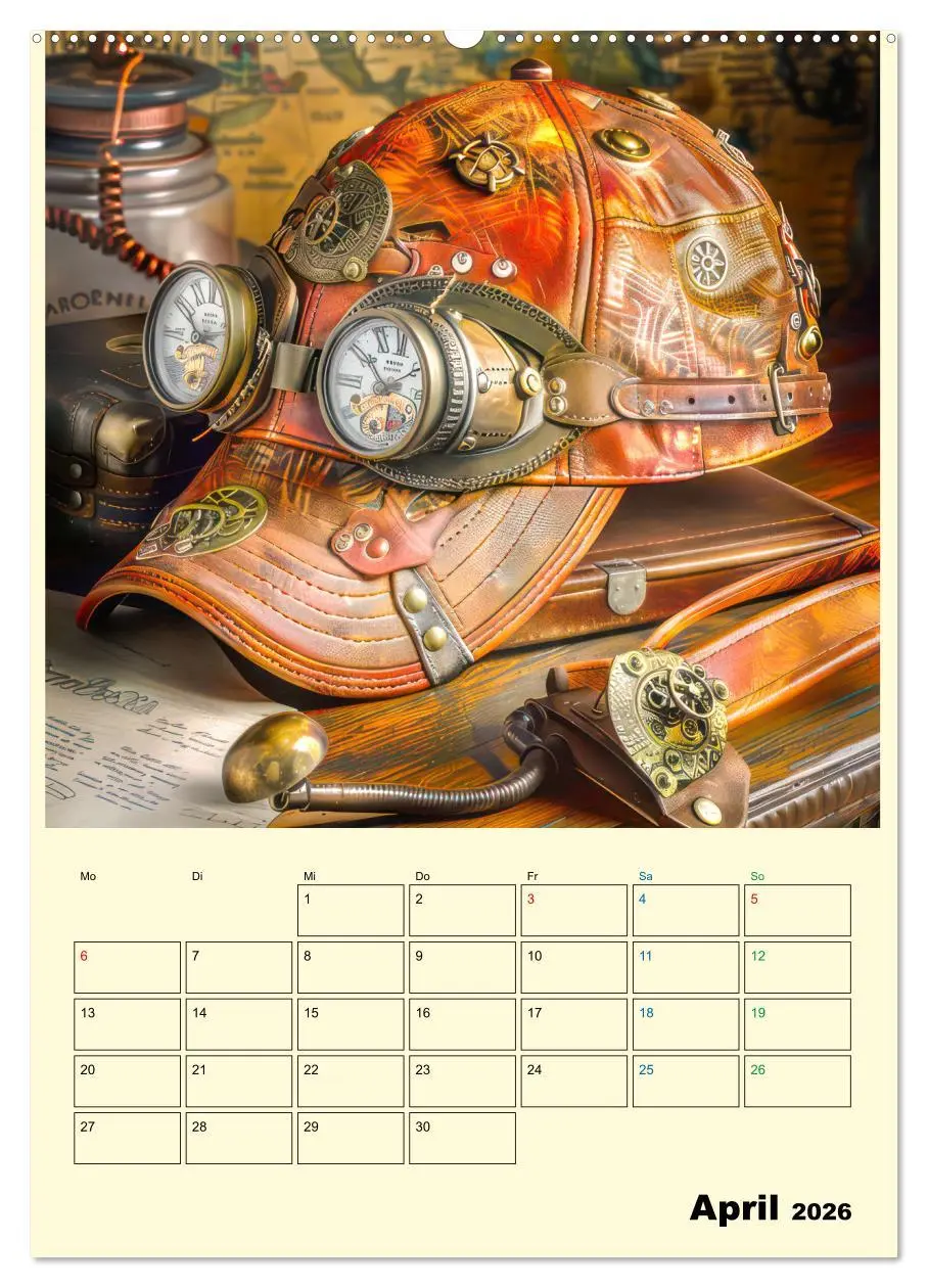 Bild: 9783516256345 | Steampunk Accesoires - Planer (Wandkalender 2026 DIN A2 hoch),...