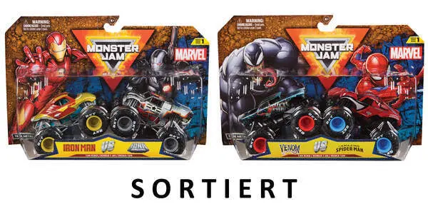 Cover: 681147026445 | MNJ Monster Jam 2-Pack 1:64 Marvel Fix2 | In Karton | 26445 | Deutsch