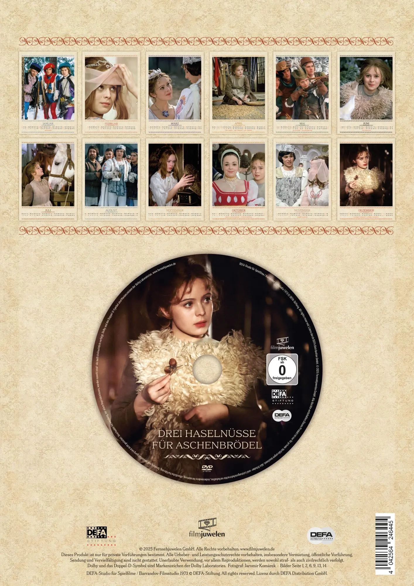 Bild: 4042564246445 | Drei Haselnüsse für Aschenbrödel - Kalender 2026 inkl. DVD...