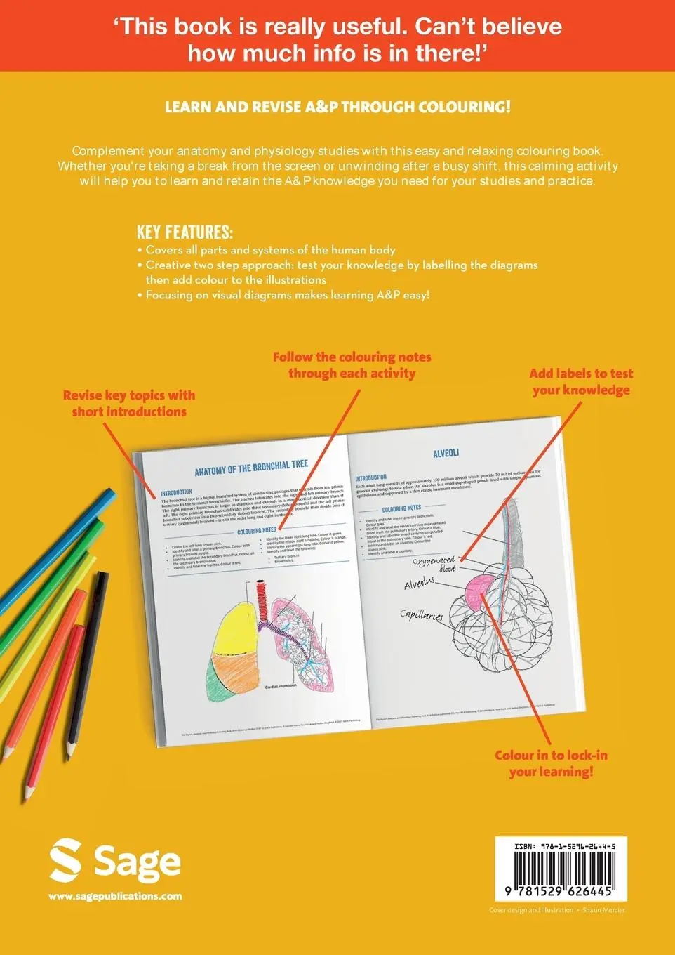 Rückseite: 9781529626445 | The Nurse's Anatomy and Physiology Colouring Book (Third Edition)
