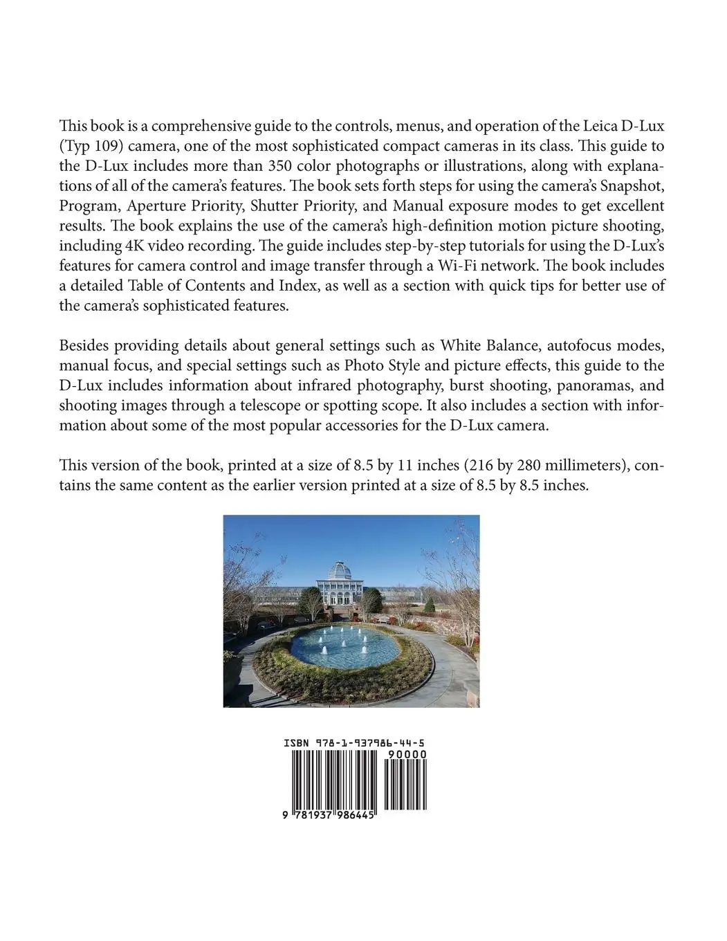 Rückseite: 9781937986445 | Photographer's Guide to the Leica D-Lux (Typ 109) | Alexander S. White