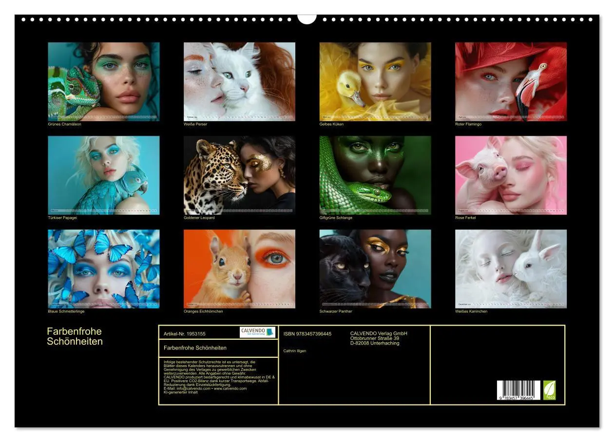 Bild: 9783457396445 | Farbenfrohe Schönheiten (Wandkalender 2026 DIN A2 quer), CALVENDO...
