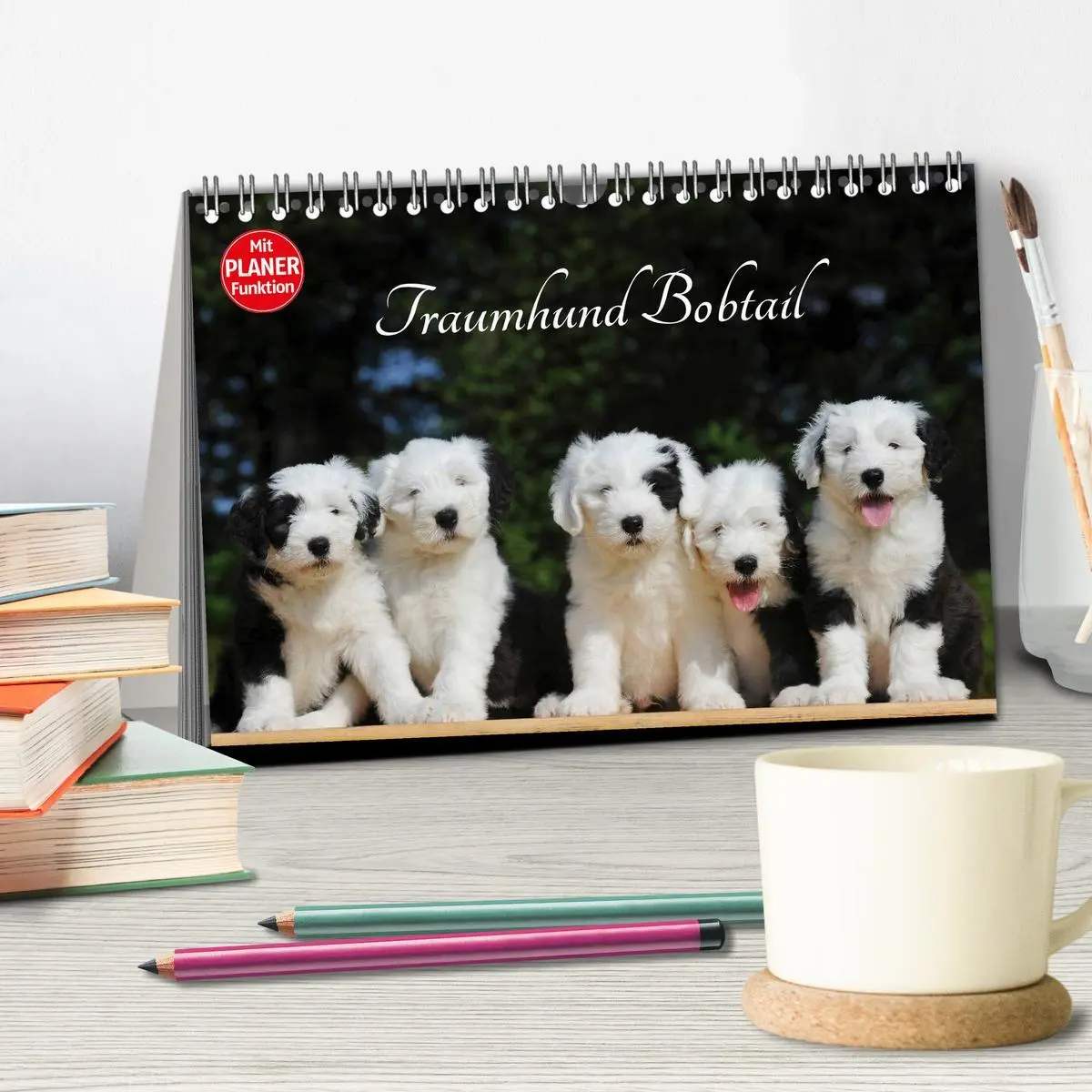 Bild: 9783516006445 | Traumhund Bobtail (Tischkalender 2026 DIN A5 quer), CALVENDO...