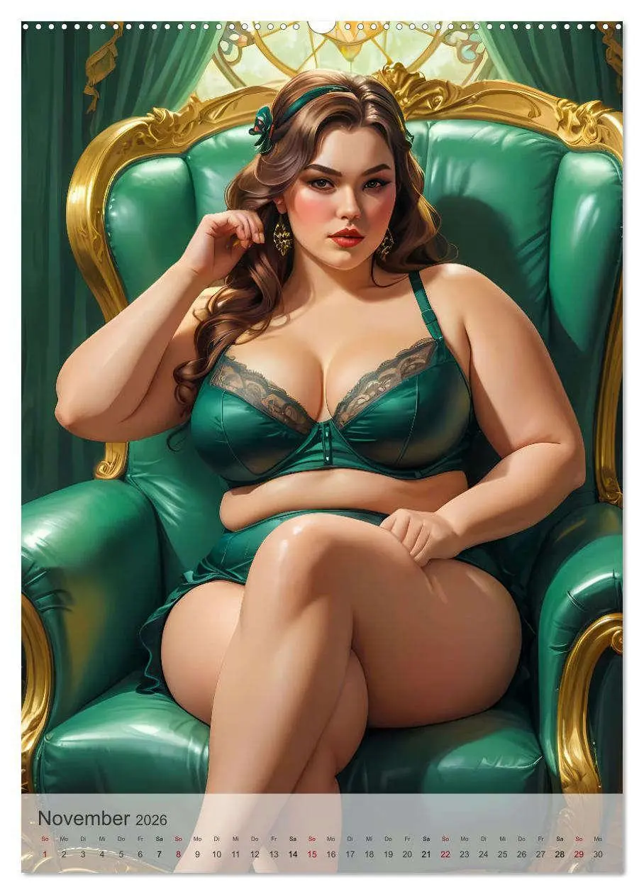 Bild: 9783516246445 | Pin-up Girls - Dralle Schönheiten (Wandkalender 2026 DIN A2 hoch),...