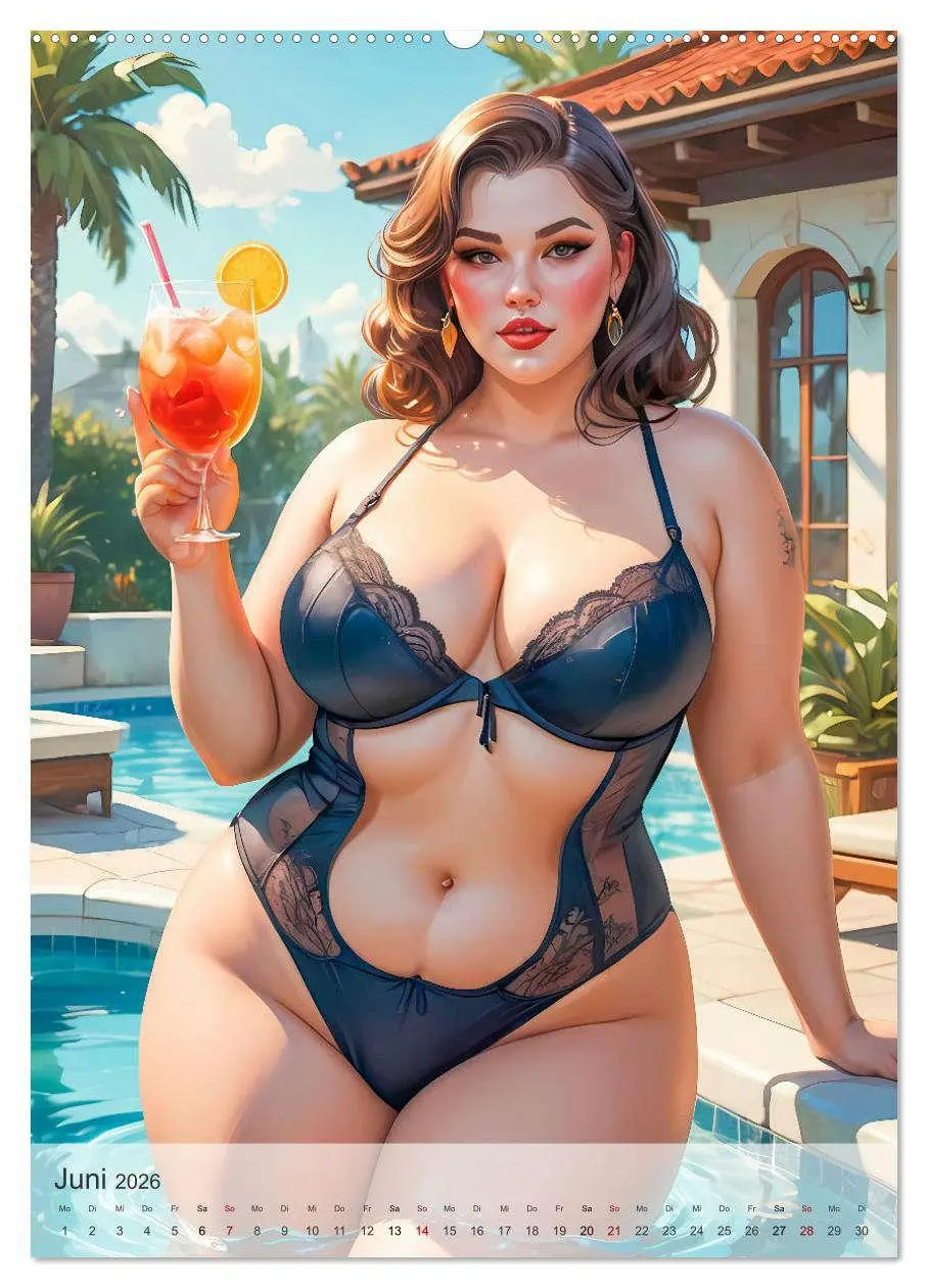 Bild: 9783516246445 | Pin-up Girls - Dralle Schönheiten (Wandkalender 2026 DIN A2 hoch),...