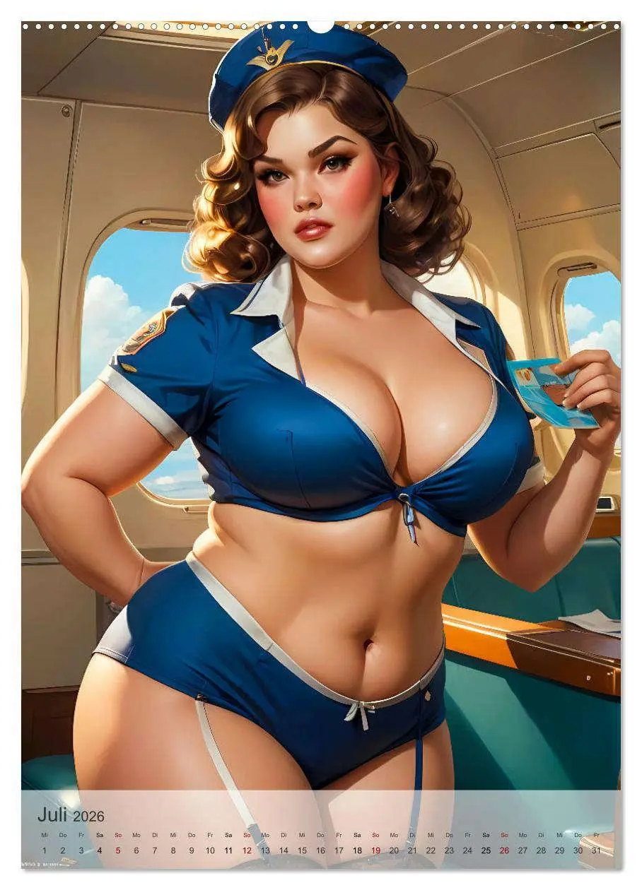 Bild: 9783516246445 | Pin-up Girls - Dralle Schönheiten (Wandkalender 2026 DIN A2 hoch),...