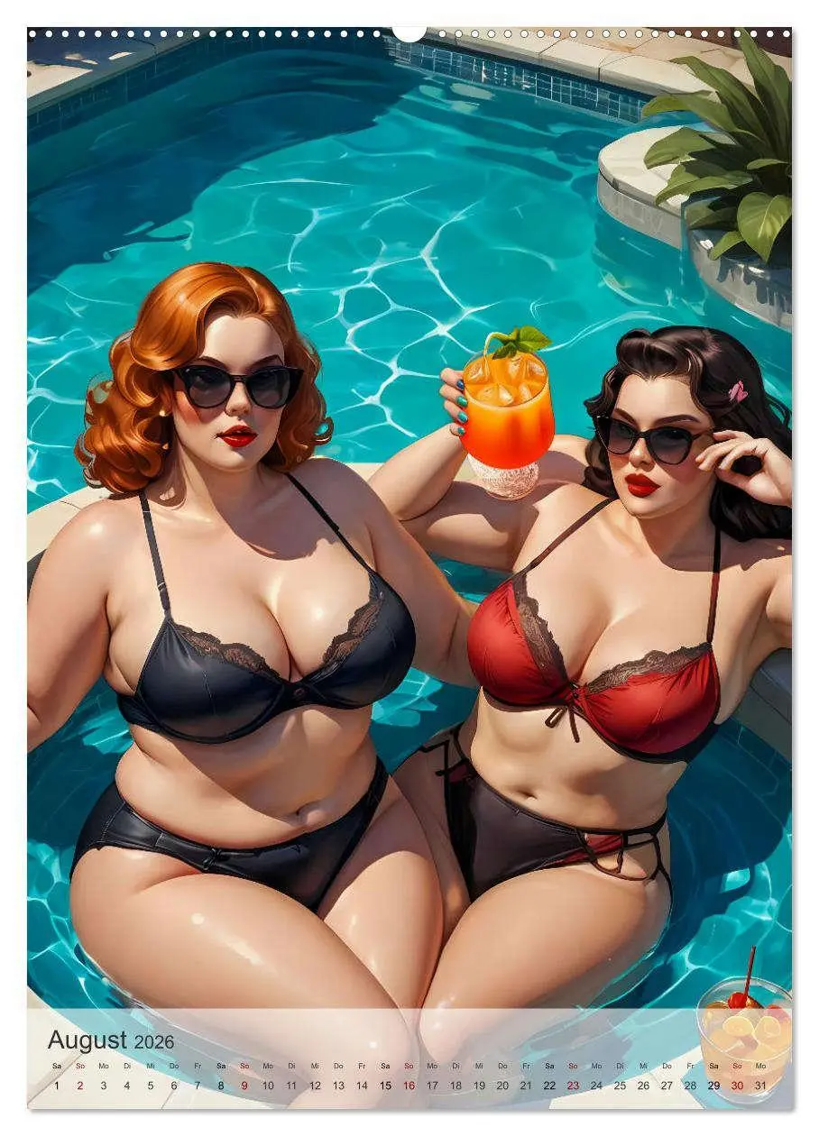 Bild: 9783516246445 | Pin-up Girls - Dralle Schönheiten (Wandkalender 2026 DIN A2 hoch),...