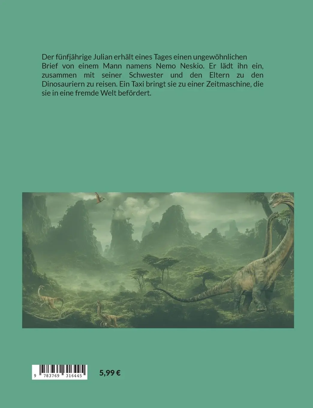 Rückseite: 9783769316445 | Julian und der Besuch bei den Dinos | Michael Gärtner | Taschenbuch