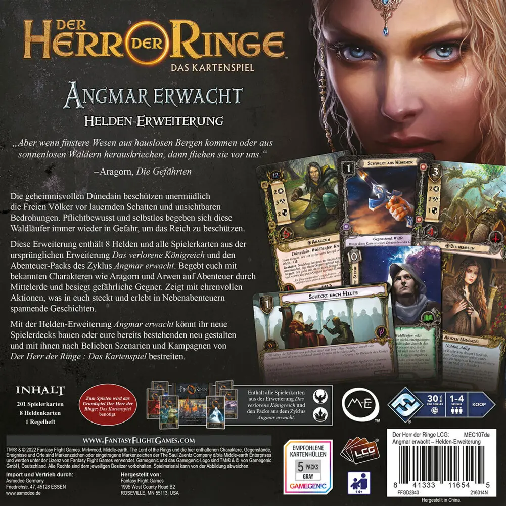 Bild: 841333116545 | Herr der Ringe Das Kartenspiel - Angmar erwacht (Ermittler) (Spiel)