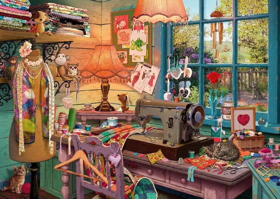 Bild: 4001504596545 | Im Nähzimmer (Puzzle) | Steve Read | Spiel | In Spielebox | 59654
