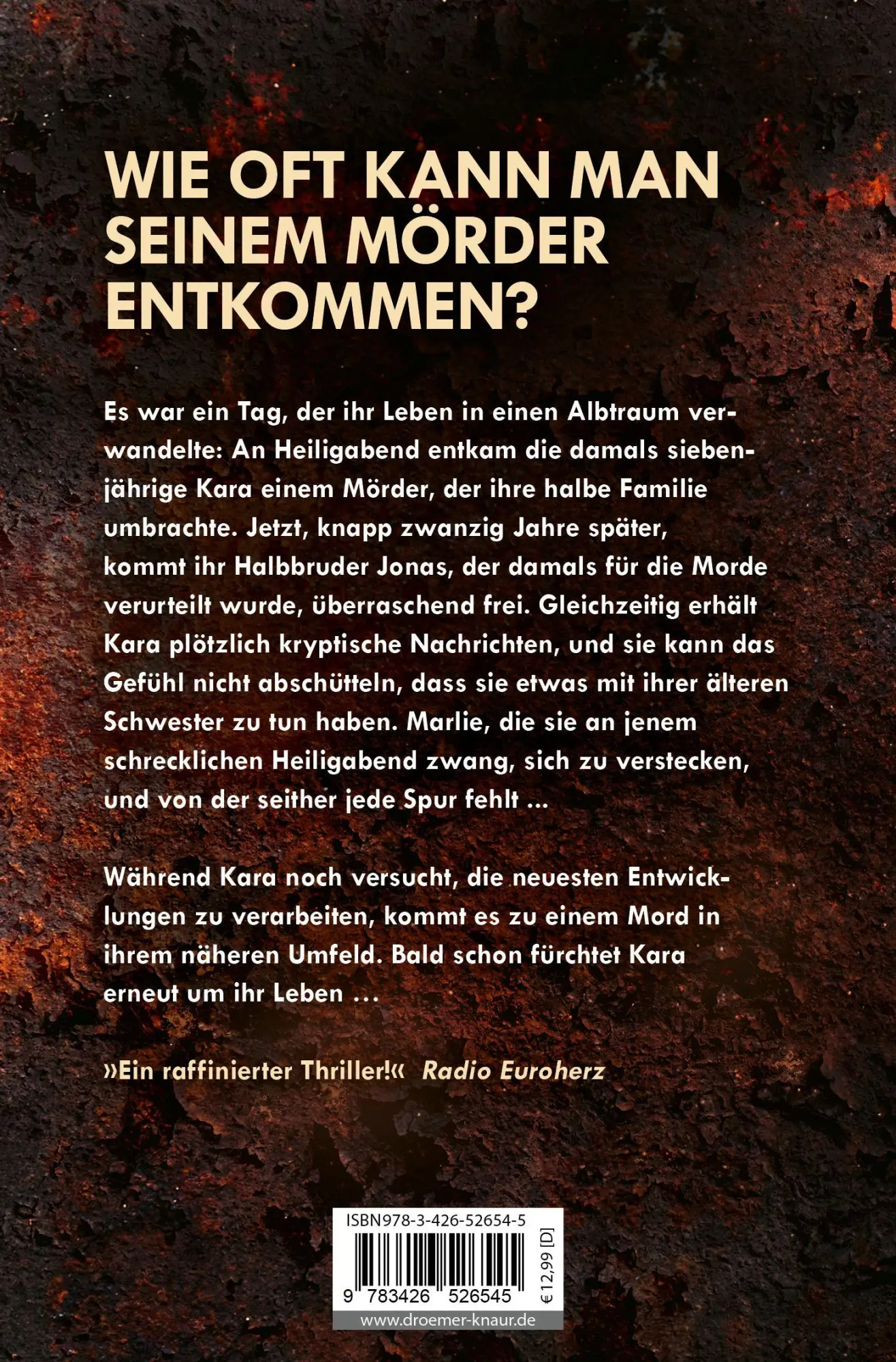 Rückseite: 9783426526545 | Never Safe - Wann wirst du sicher sein? | Thriller | Lisa Jackson