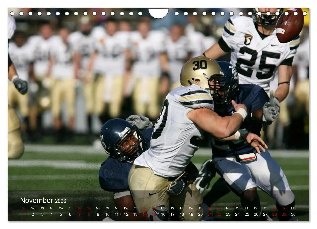 Bild: 9783457906545 | American Football - Touchdown (Wandkalender 2026 DIN A4 quer),...