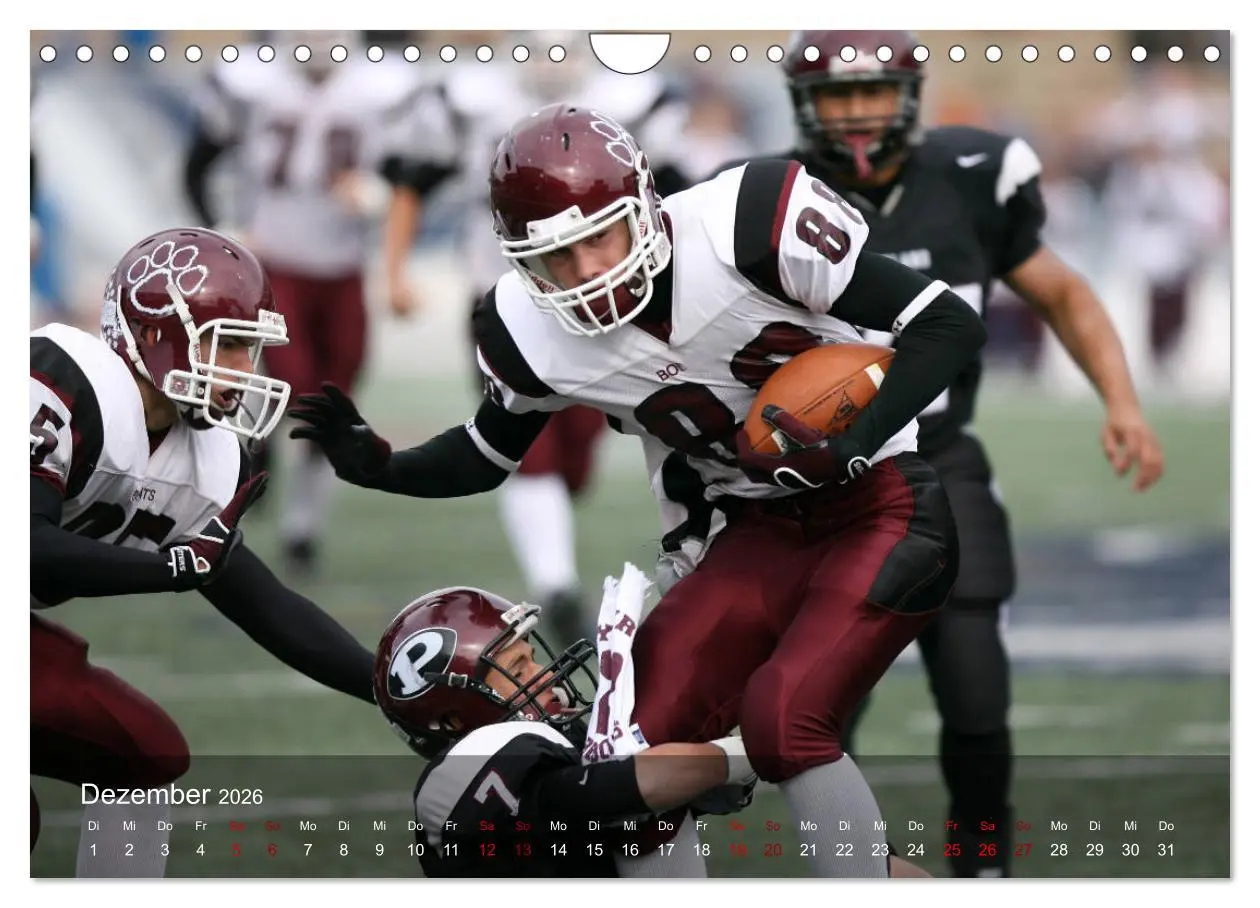 Bild: 9783457906545 | American Football - Touchdown (Wandkalender 2026 DIN A4 quer),...