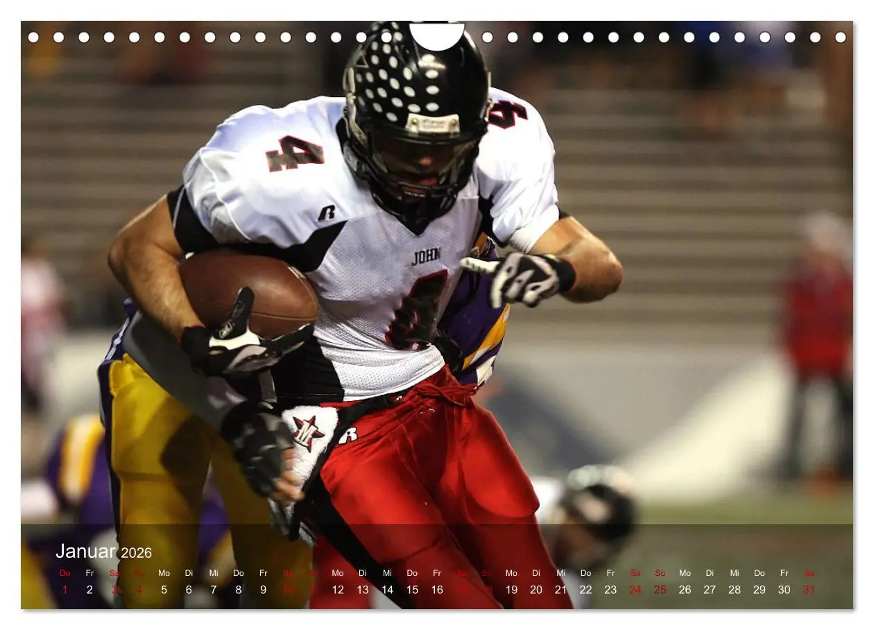 Bild: 9783457906545 | American Football - Touchdown (Wandkalender 2026 DIN A4 quer),...