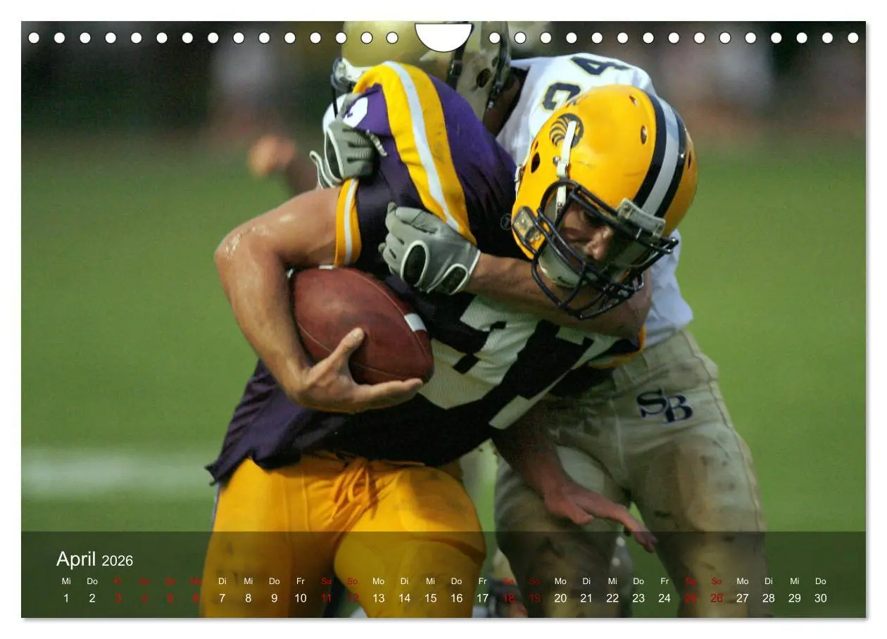 Bild: 9783457906545 | American Football - Touchdown (Wandkalender 2026 DIN A4 quer),...