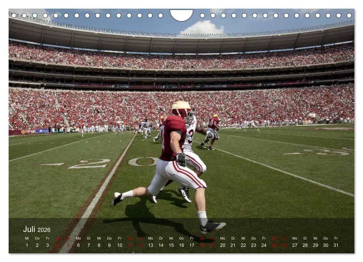 Bild: 9783457906545 | American Football - Touchdown (Wandkalender 2026 DIN A4 quer),...
