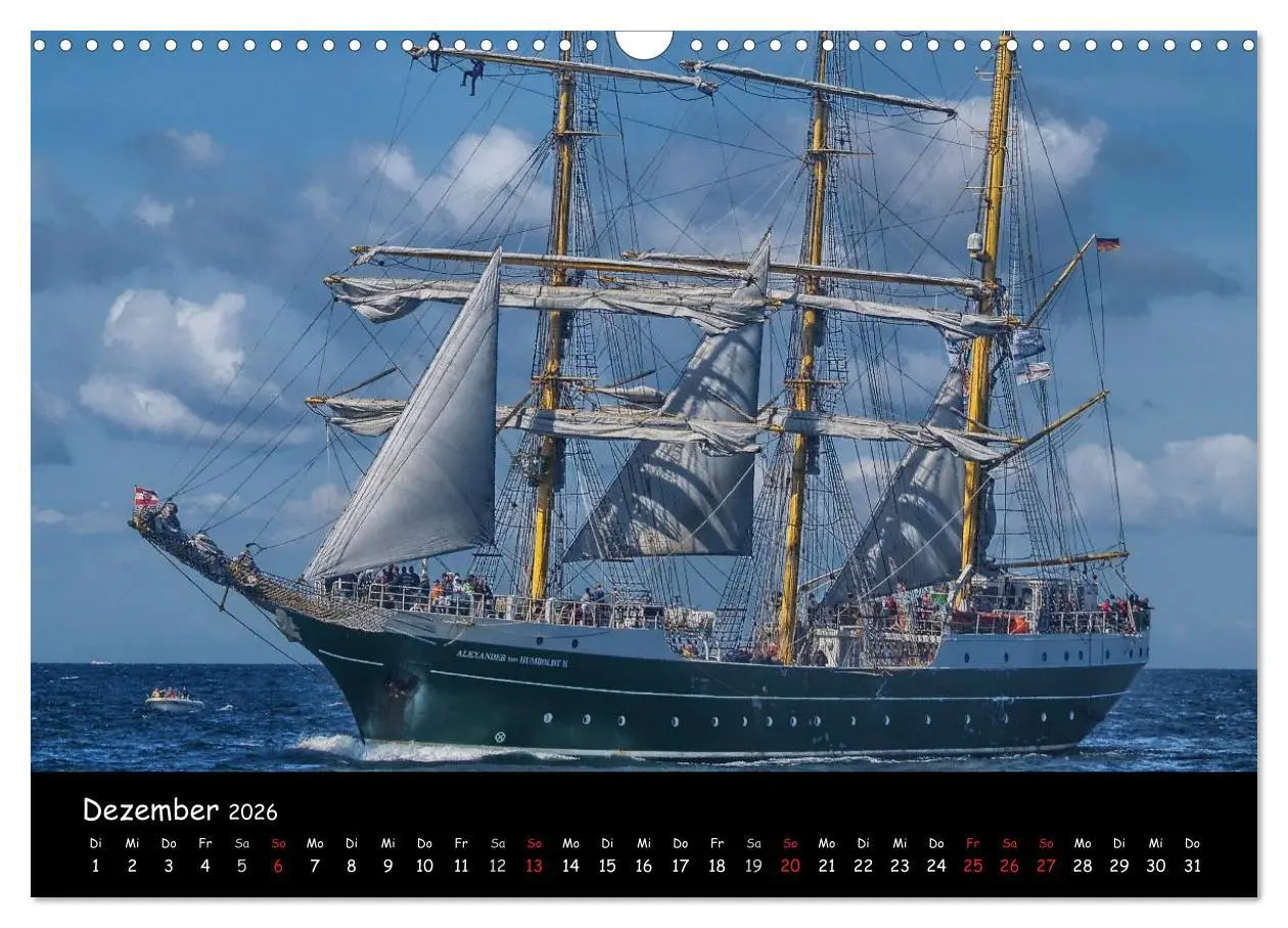 Bild: 9783516166545 | Windjammer vor Warnemünde (Wandkalender 2026 DIN A3 quer), CALVENDO...