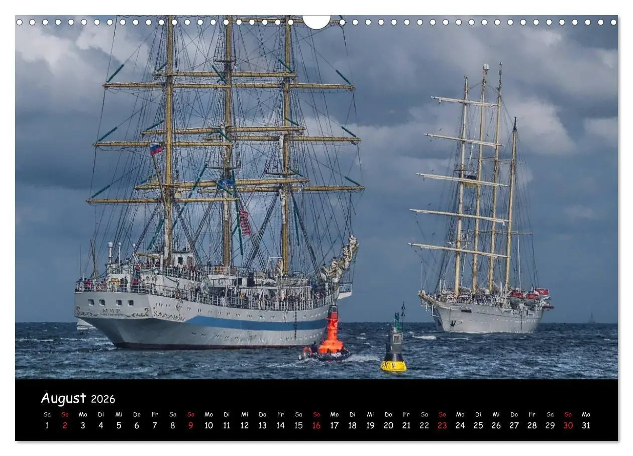 Bild: 9783516166545 | Windjammer vor Warnemünde (Wandkalender 2026 DIN A3 quer), CALVENDO...