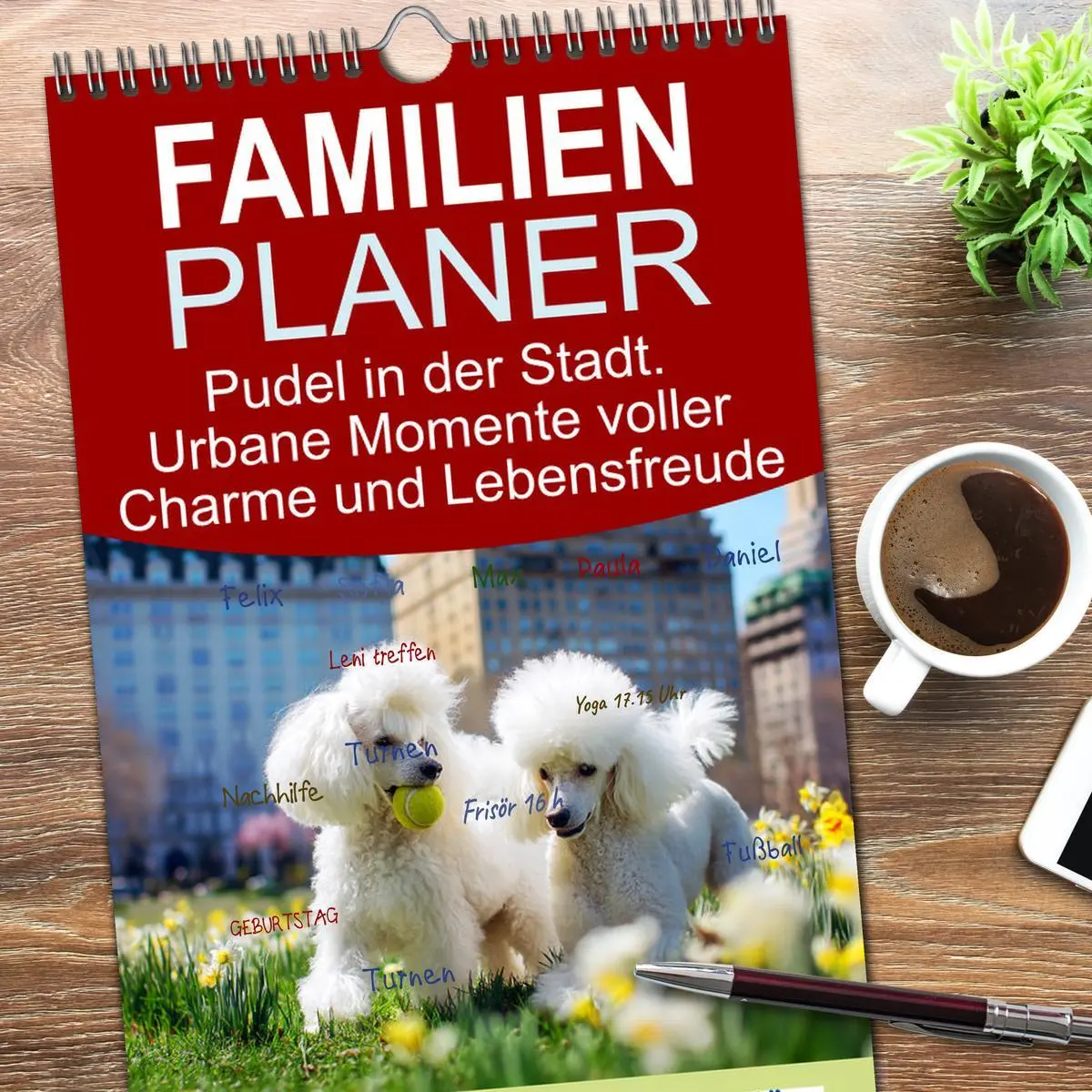Bild: 9783516616545 | Familienplaner 2026 - Pudel in der Stadt. Urbane Momente voller...