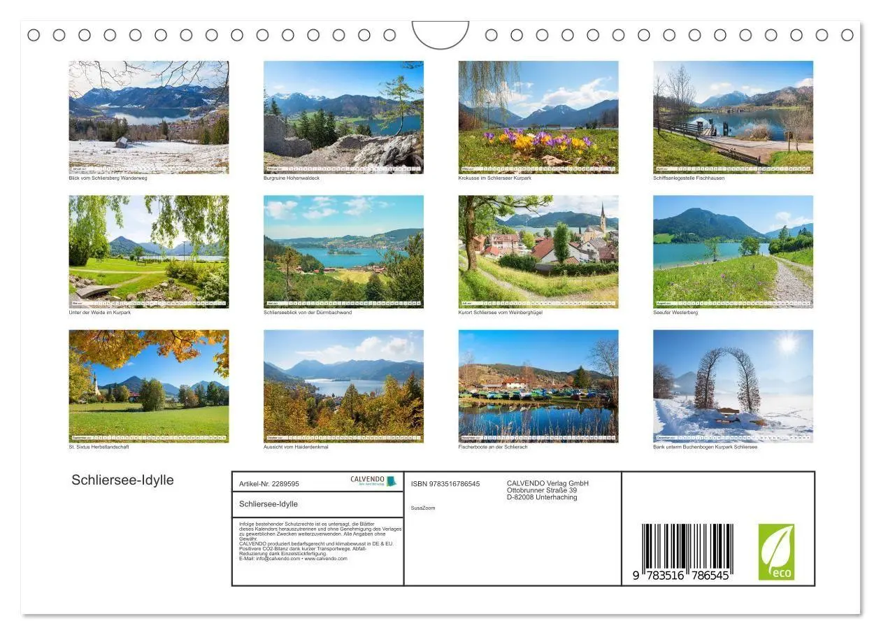 Bild: 9783516786545 | Schliersee-Idylle (Wandkalender 2027 DIN A4 quer), CALVENDO...