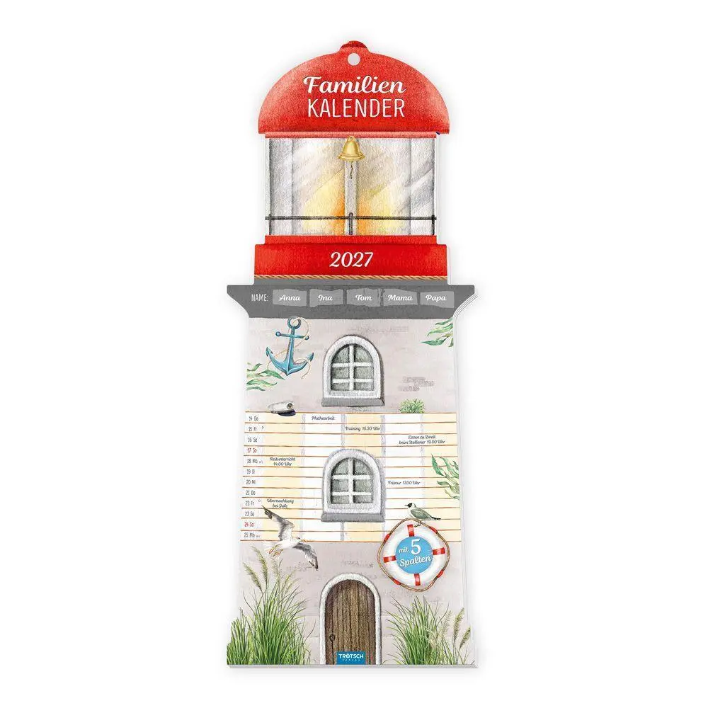 Cover: 9783988026545 | TRÖTSCH - Formkalender Familienkalender Leuchtturm 2027 | KG | 24 S.