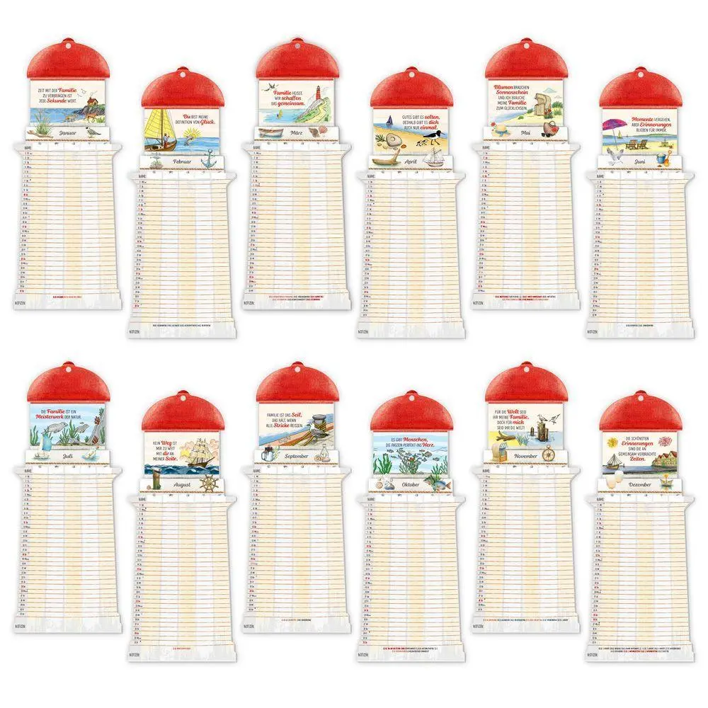 Bild: 9783988026545 | TRÖTSCH - Formkalender Familienkalender Leuchtturm 2027 | KG | 24 S.