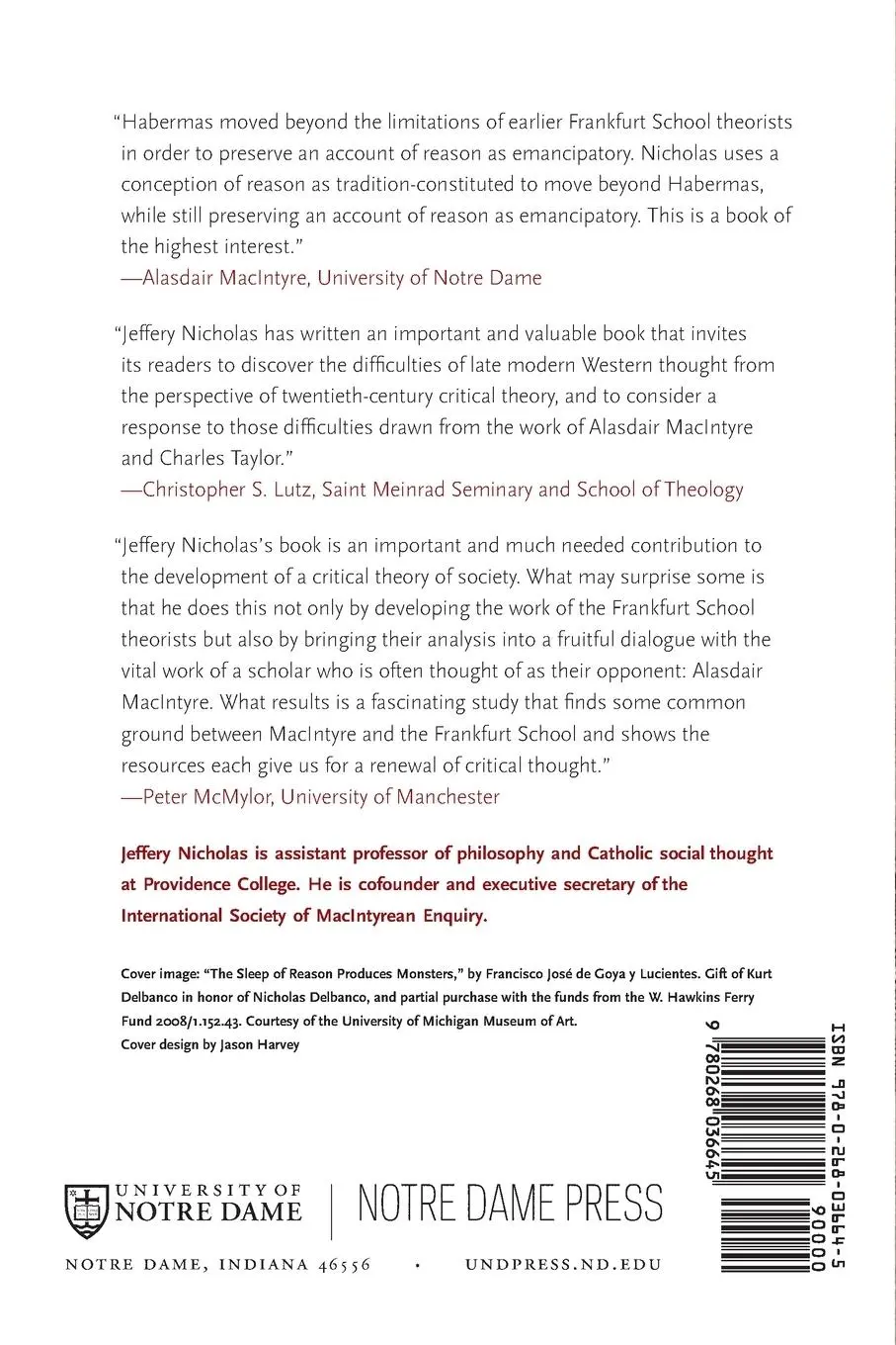 Rückseite: 9780268036645 | Reason, Tradition, and the Good | Jeffery L. Nicholas | Taschenbuch
