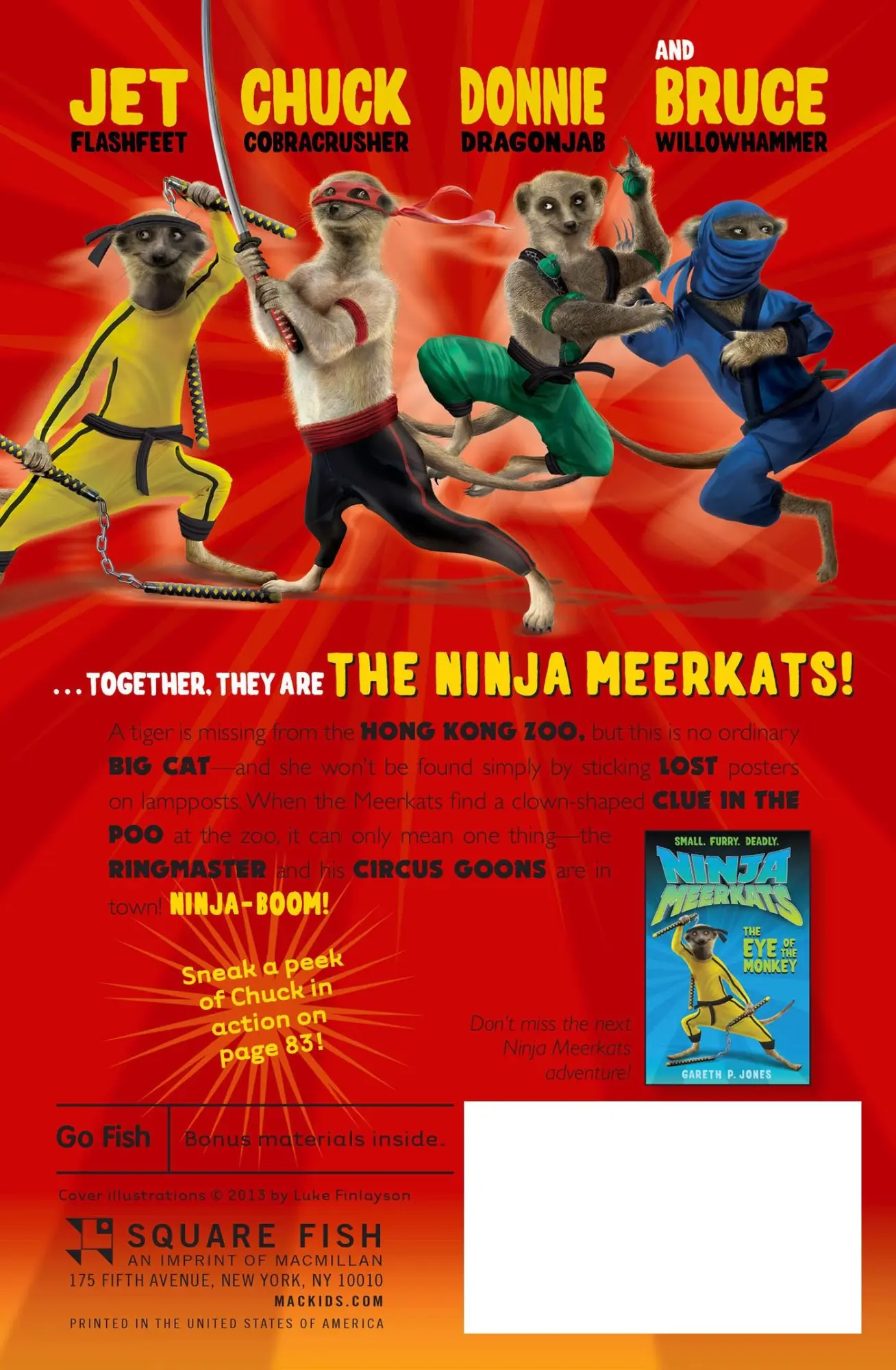 Rückseite: 9781250016645 | Ninja Meerkats (#1) | The Clan of the Scorpion | Gareth Jones | Buch