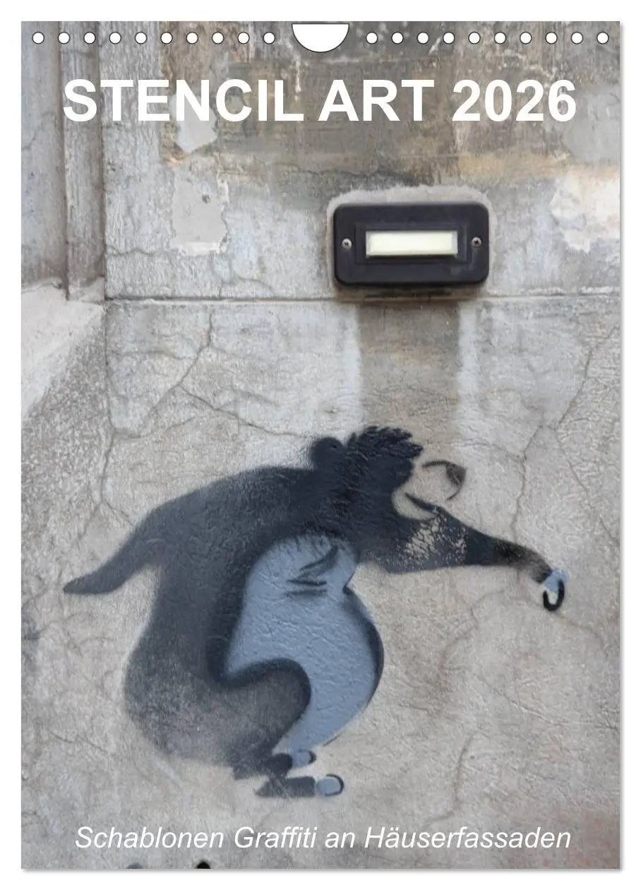 Cover: 9783516466645 | STENCIL ART 2026 - Schablonen Graffiti an Häuserfassaden / Planer...