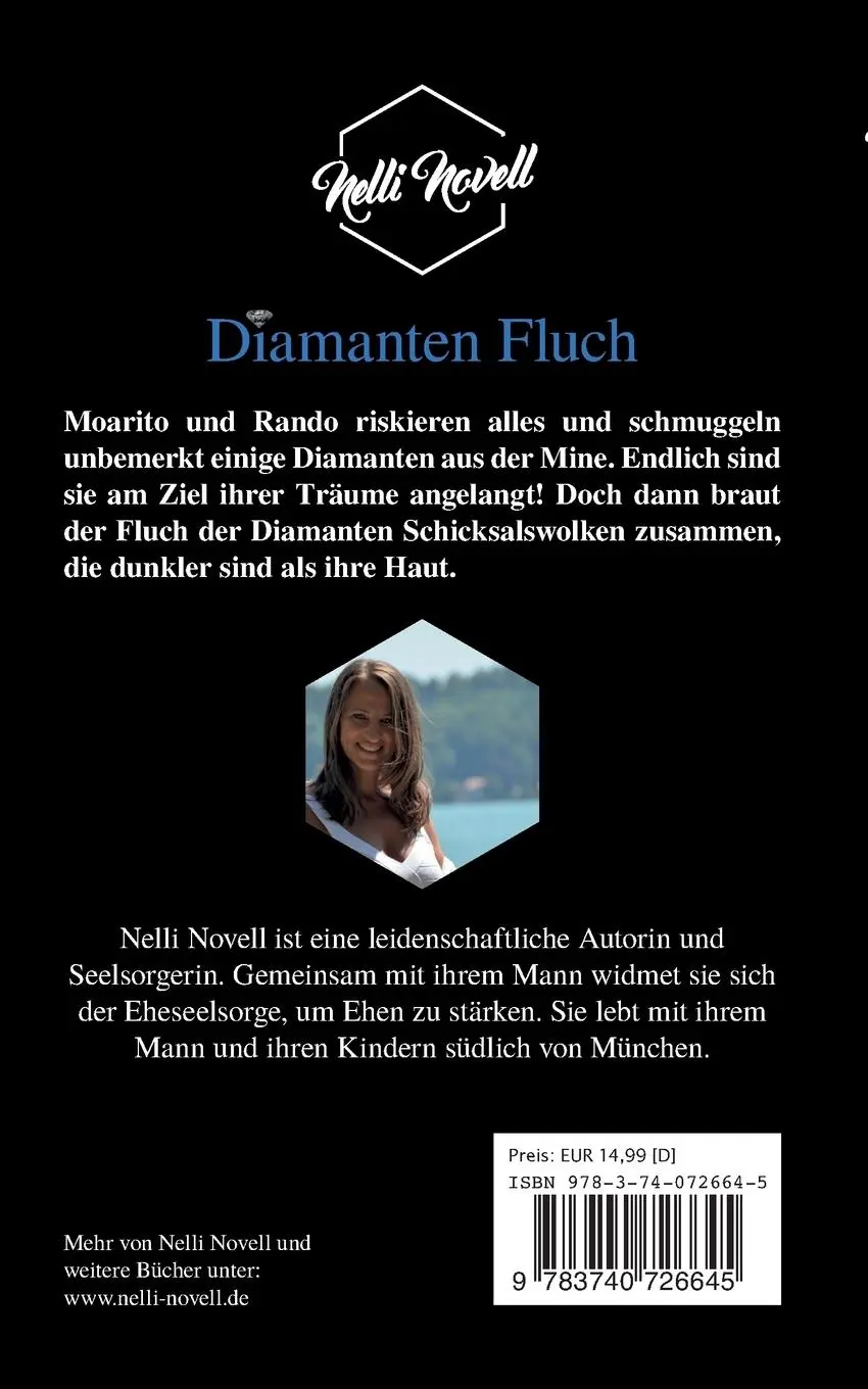 Rückseite: 9783740726645 | Diamantenfluch | Thriller | Nelli Novell | Taschenbuch | 324 S. | 2017