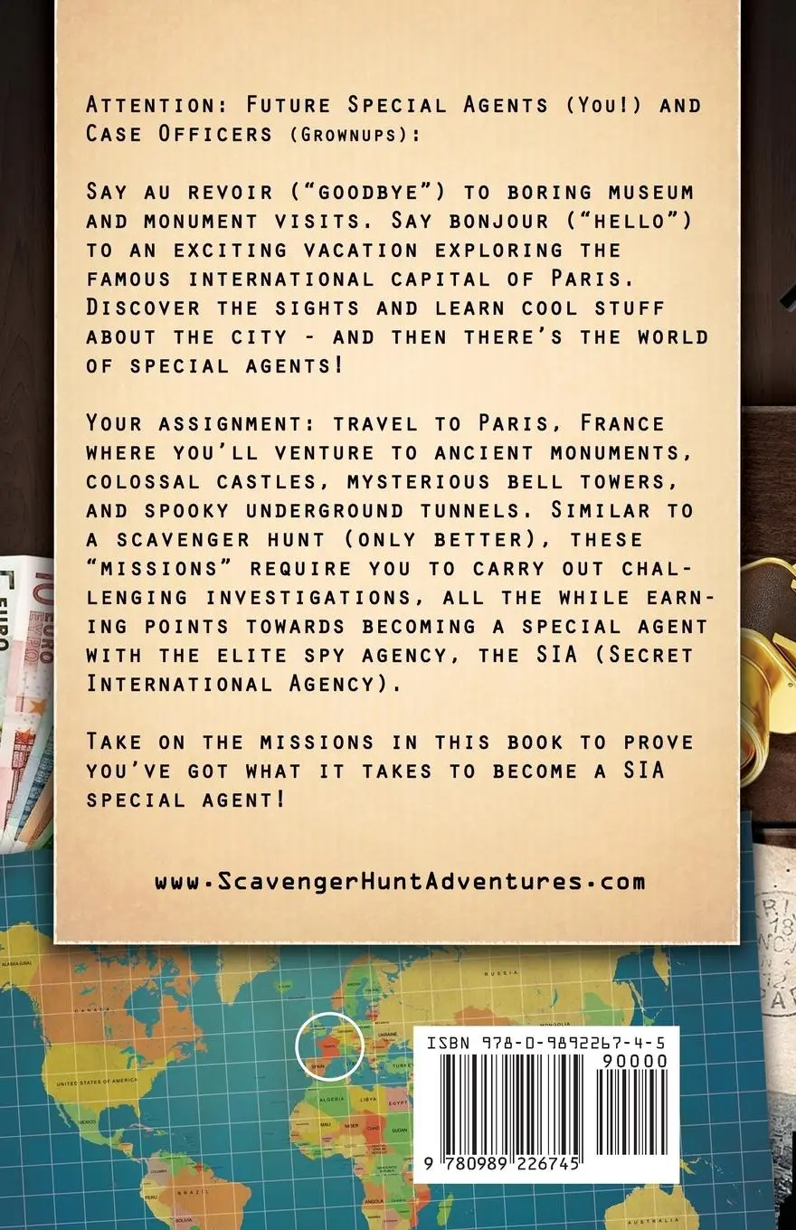 Rückseite: 9780989226745 | Mission Paris | A Scavenger Hunt Adventure (Travel Book For Kids)