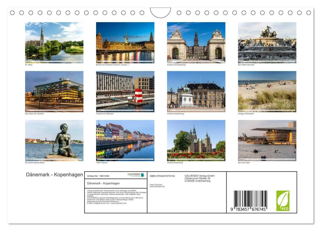 Bild: 9783457676745 | Dänemark - Kopenhagen (Wandkalender 2026 DIN A4 quer), CALVENDO...