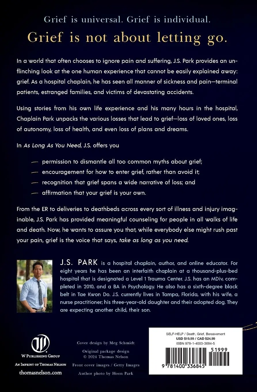 Rückseite: 9781400336845 | As Long as You Need | Permission to Grieve | J. S. Park | Taschenbuch
