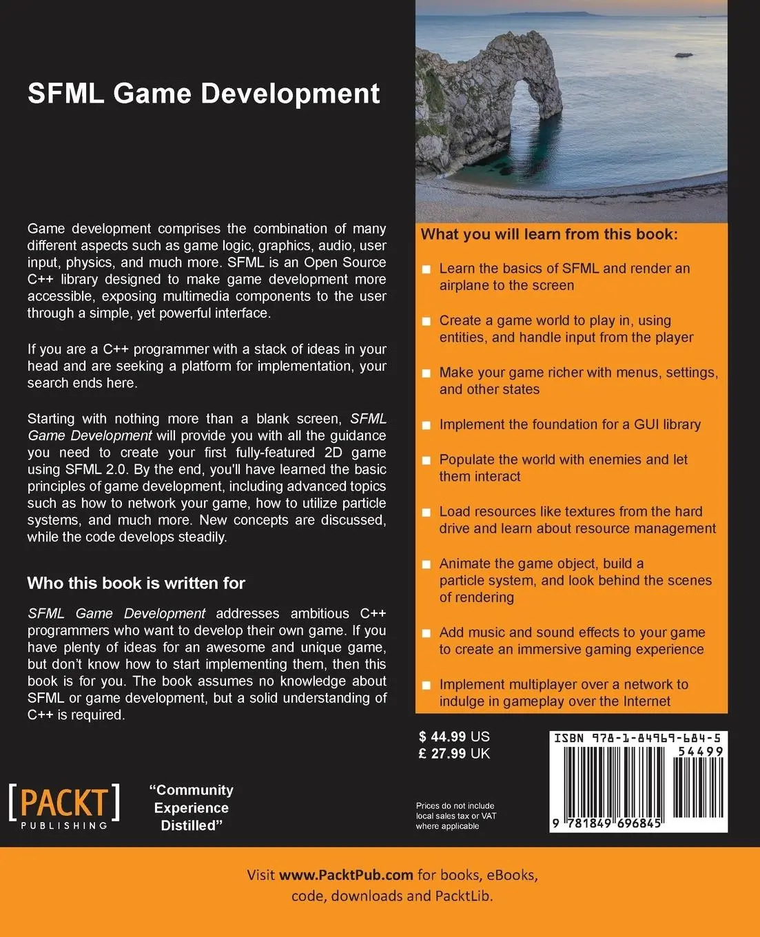 Rückseite: 9781849696845 | Sfml Game Development | Artur Moreira (u. a.) | Taschenbuch | Englisch