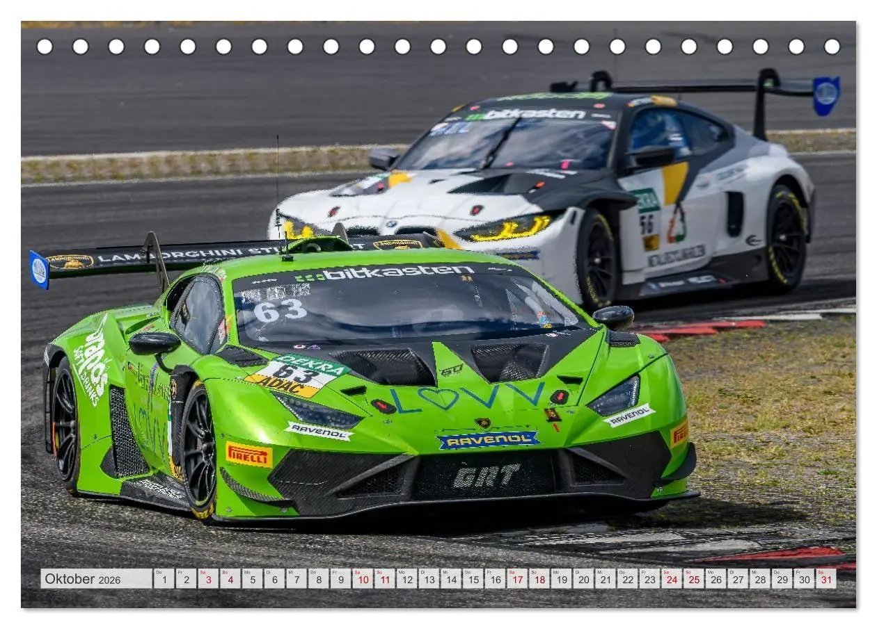 Bild: 9783516686845 | Wilde Stiere am Nürburgring (Tischkalender 2026 DIN A5 quer),...