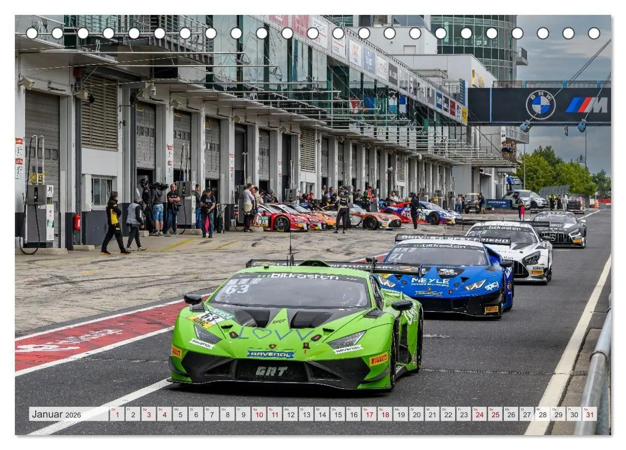Bild: 9783516686845 | Wilde Stiere am Nürburgring (Tischkalender 2026 DIN A5 quer),...
